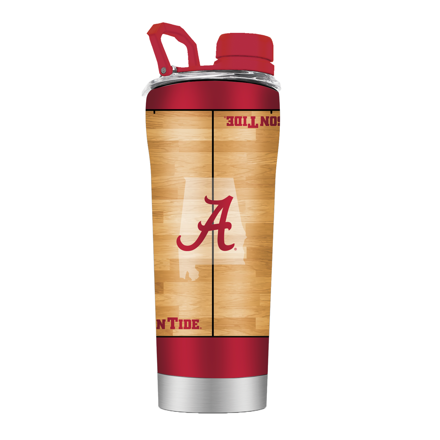 Alabama Basketball Court Stainless Steel Shaker