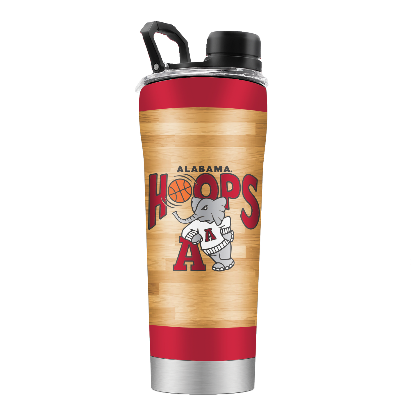 Alabama Basketball Court Stainless Steel Shaker - Vault Collection