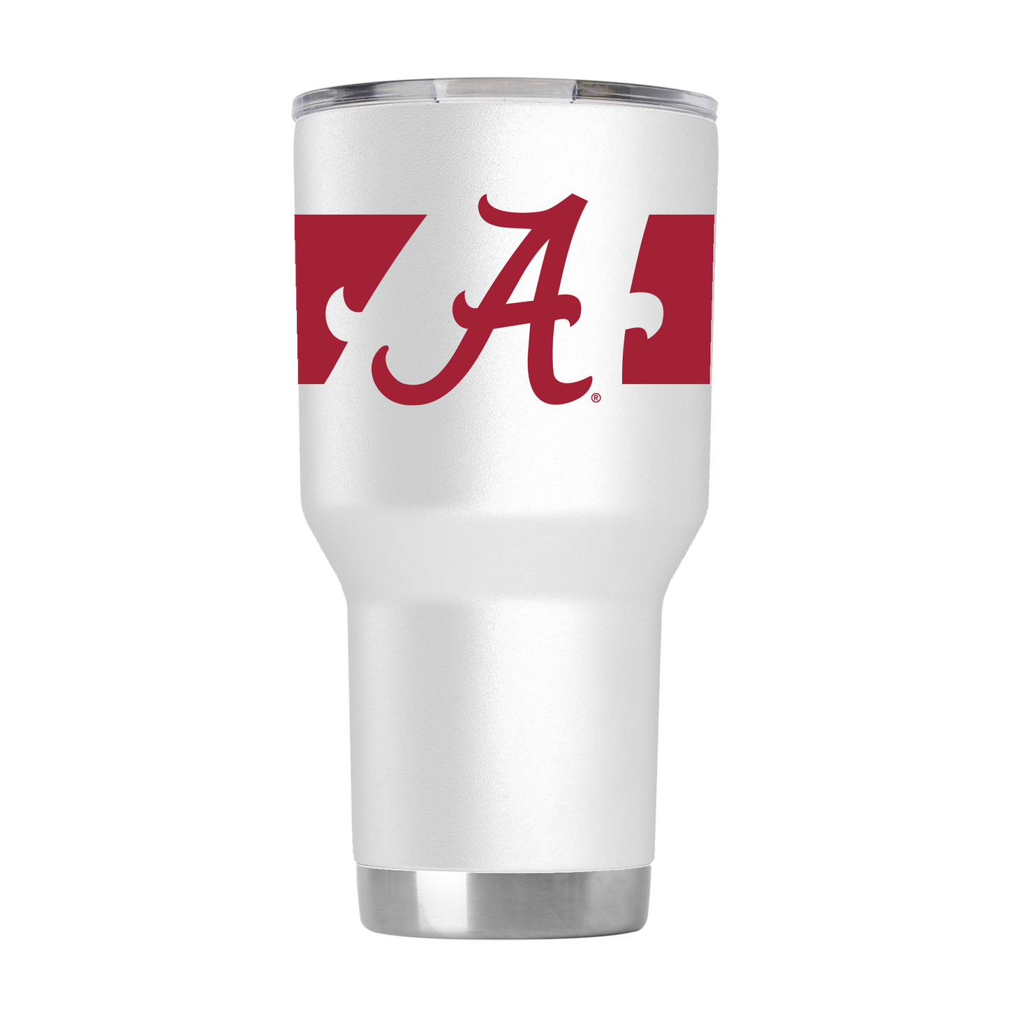 Alabama 30oz Striped White Tumbler