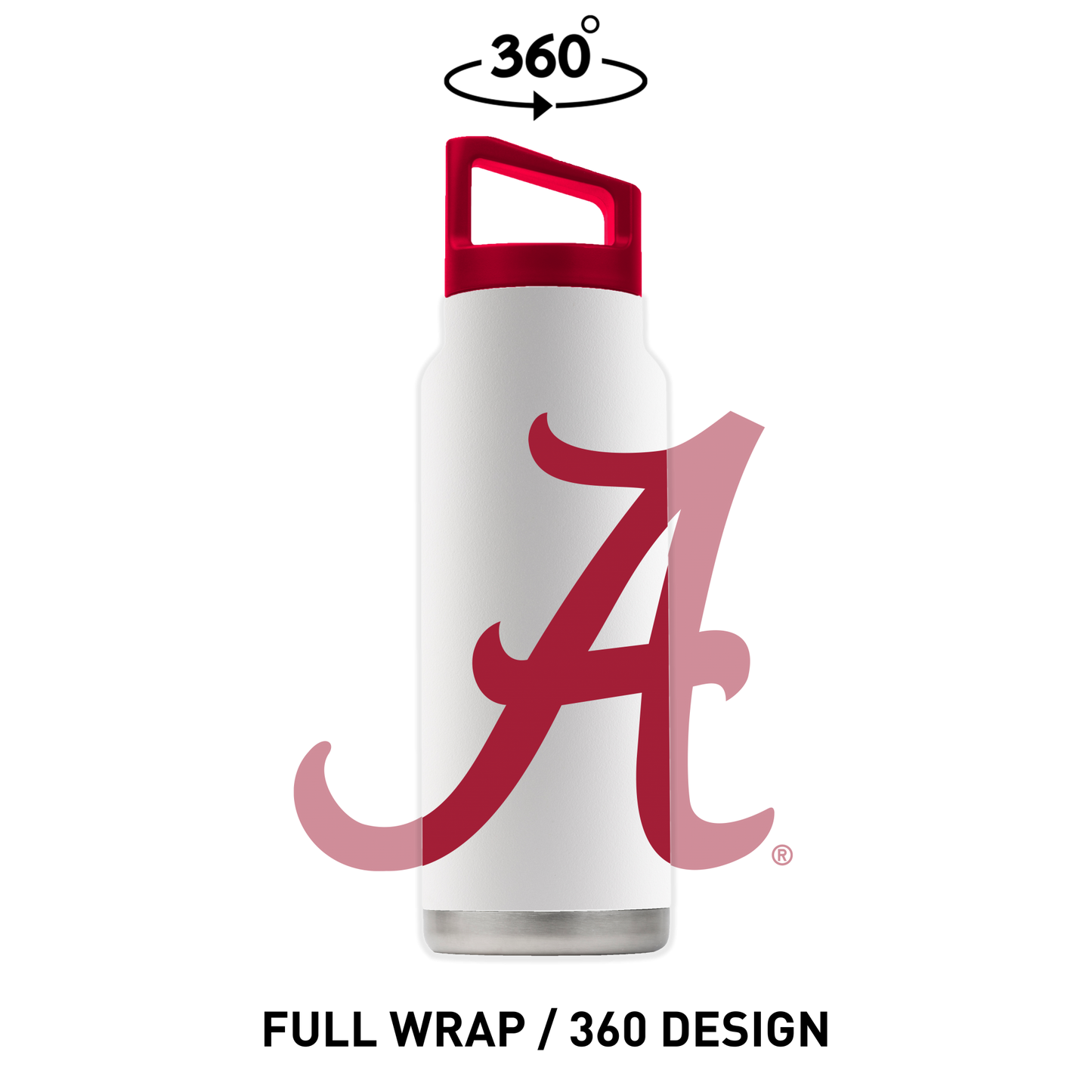 Alabama 40oz White Bottle