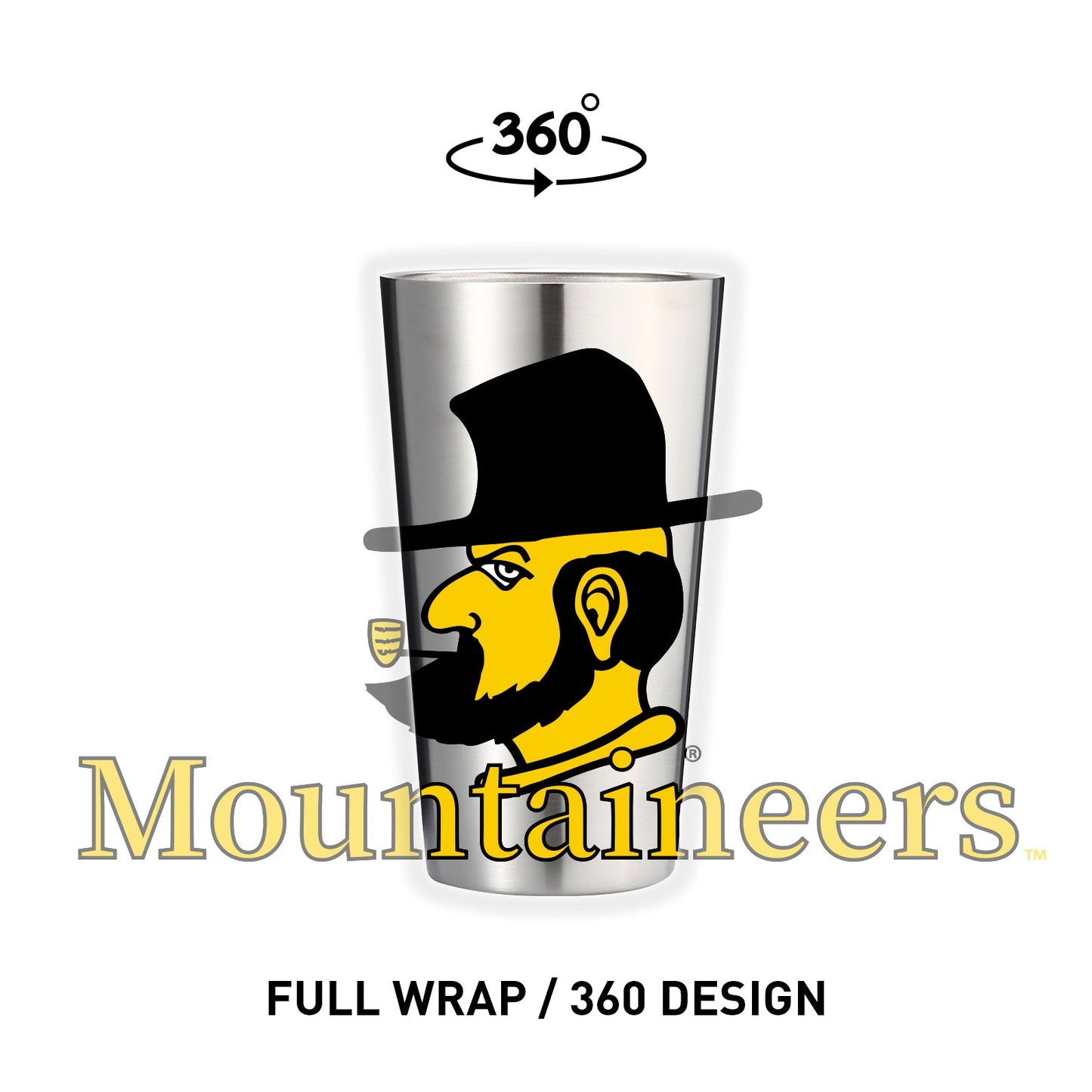 Appalachian State 16oz Stainless Pint
