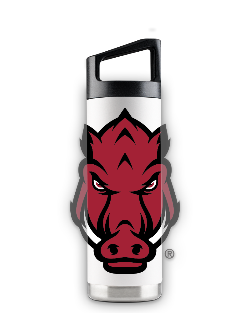 Arkansas 16oz White "Mascot" Youth Bottle