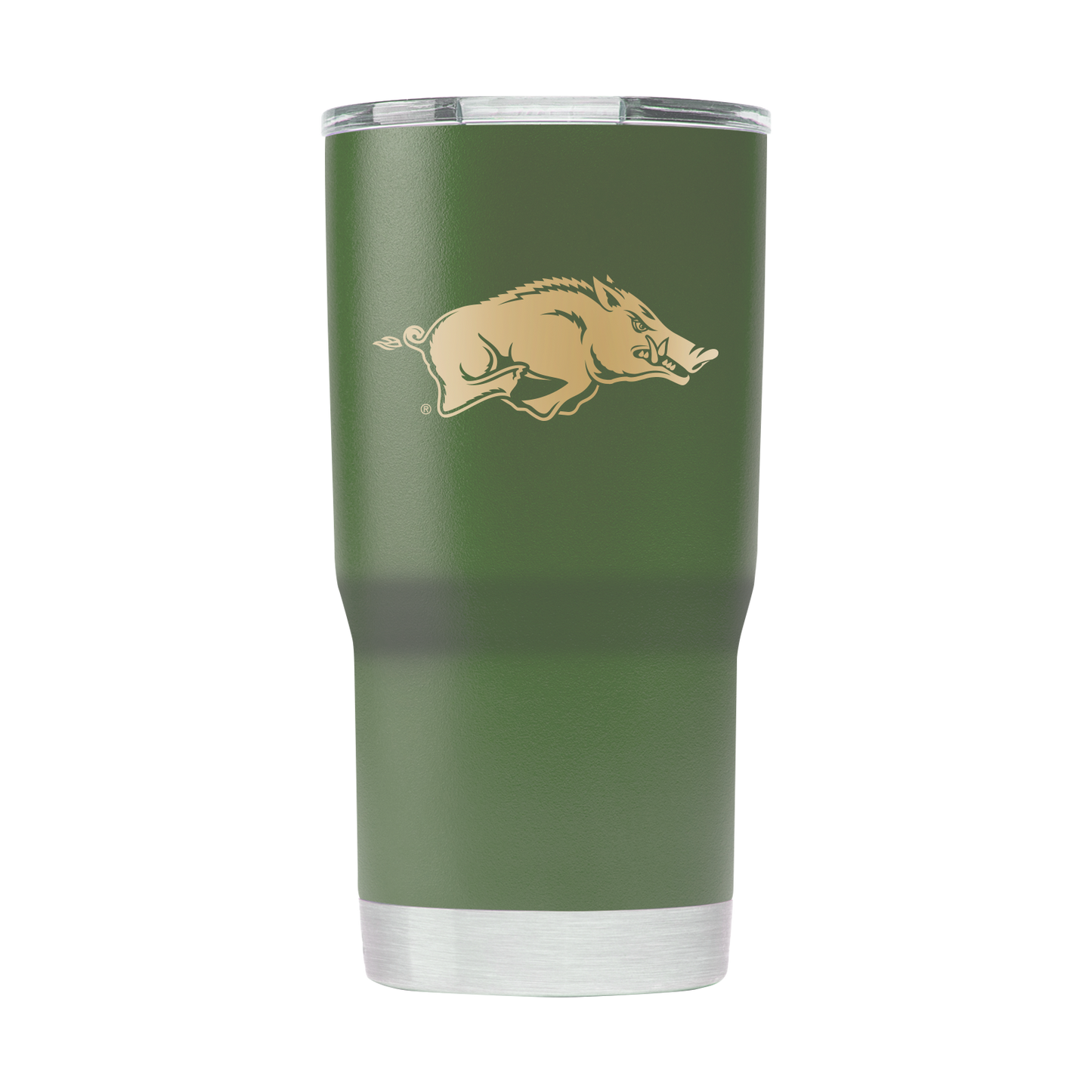 Arkansas 20oz Olive Green Tumbler - American Flag Design