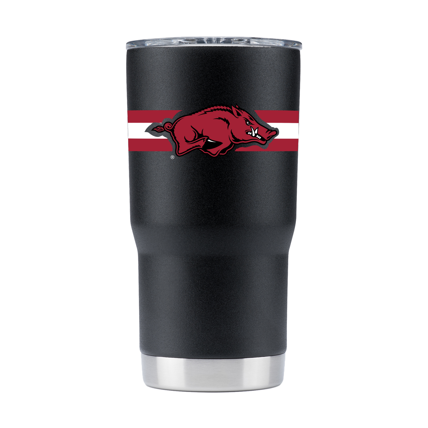 Arkansas 20oz Black Striped Tumbler