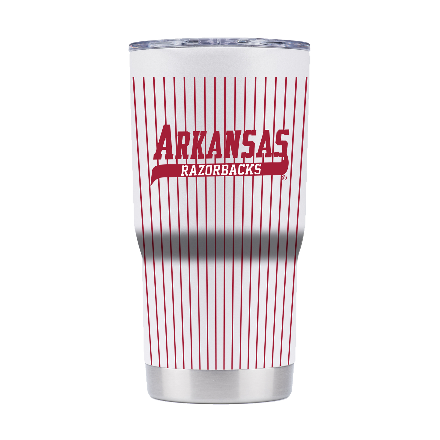 Arkansas 20oz Baseball Pinstripe Tumbler