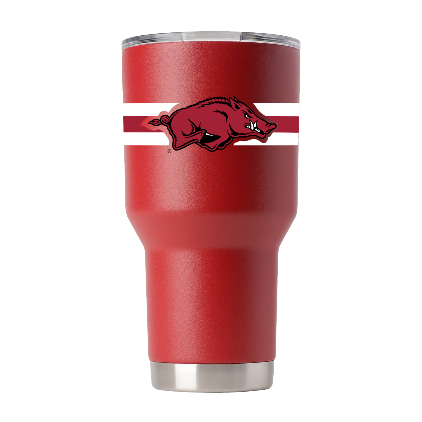 Arkansas 30oz Cardinal Red Striped Tumbler
