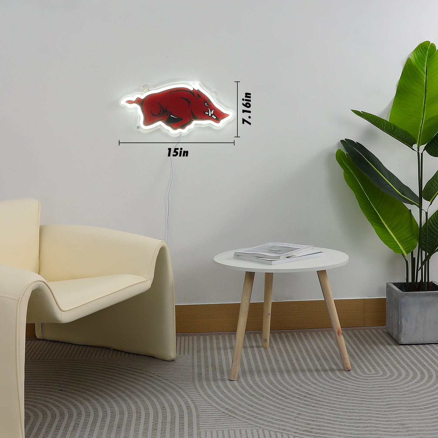 Arkansas Razorbacks Logo LED Neon Sign