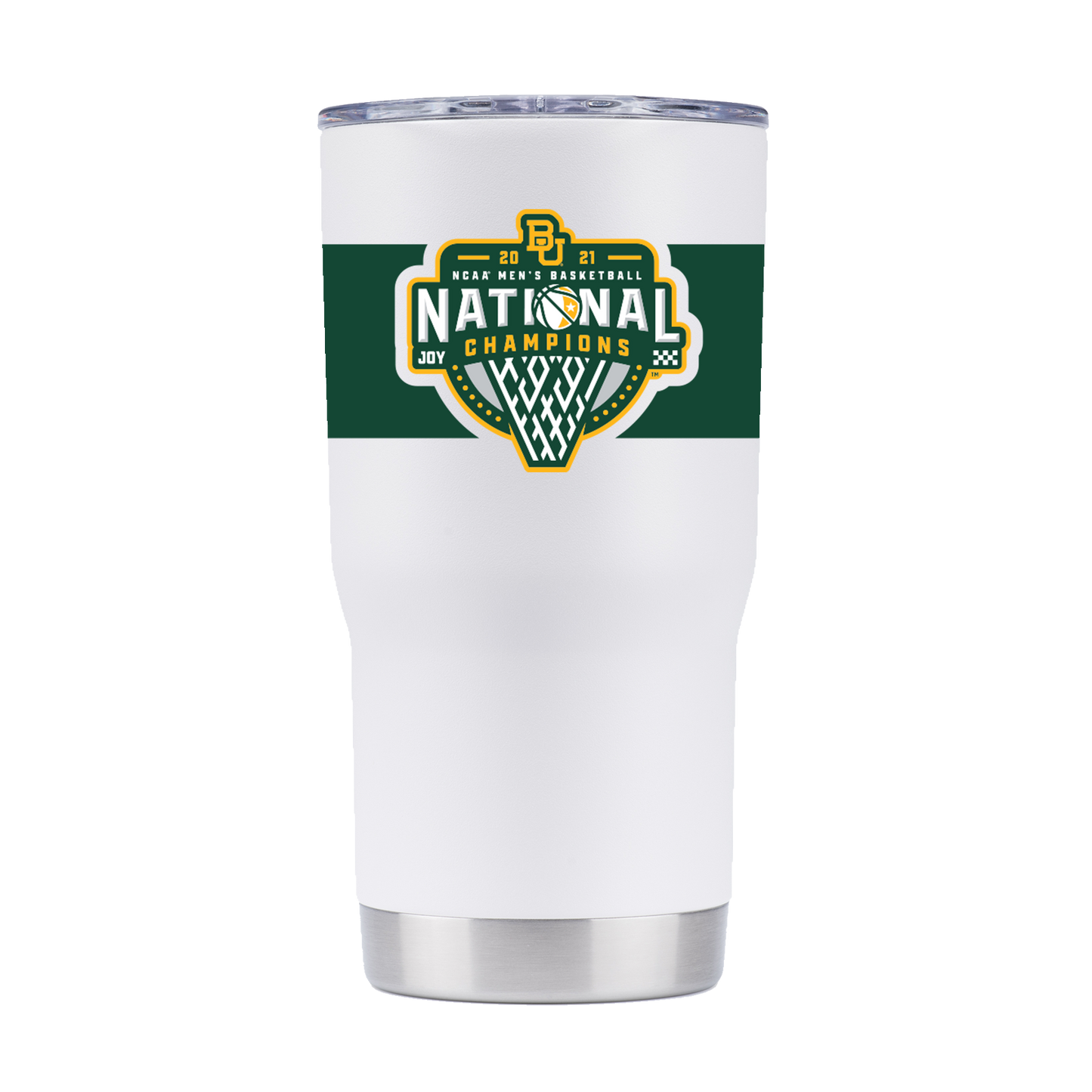 Baylor 20oz National Champs White Tumbler