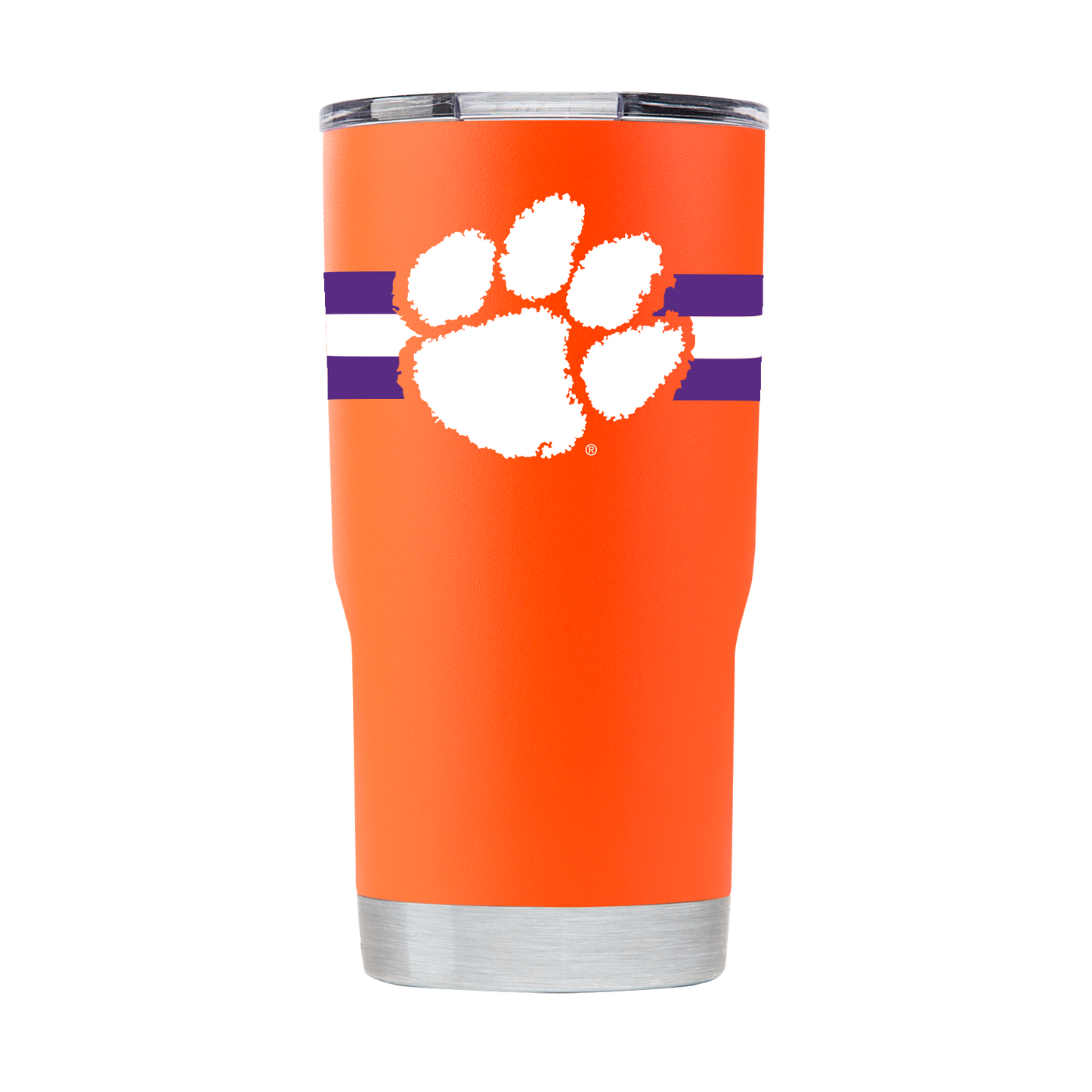Clemson 20oz Striped Orange Tumbler