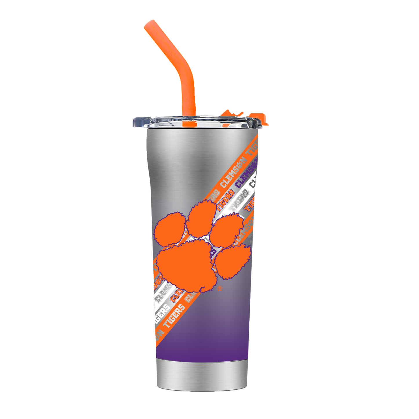 Clemson Straw Tumbler
