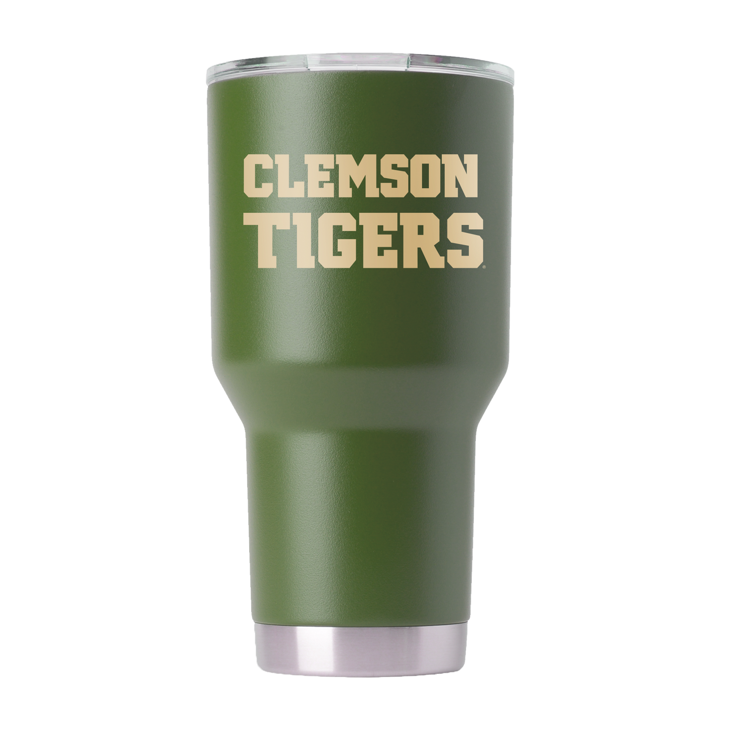 Clemson 30oz Olive Green Tumbler - American Flan Design