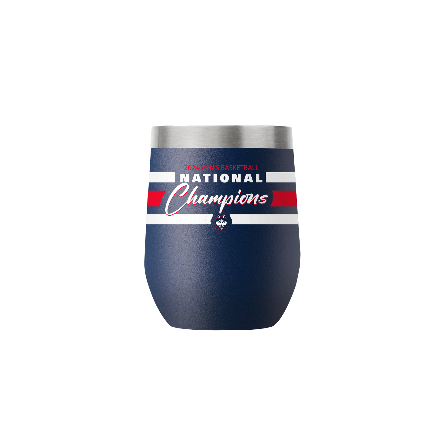 UConn 12oz Stemless Navy Tumbler - 2024 National Champions