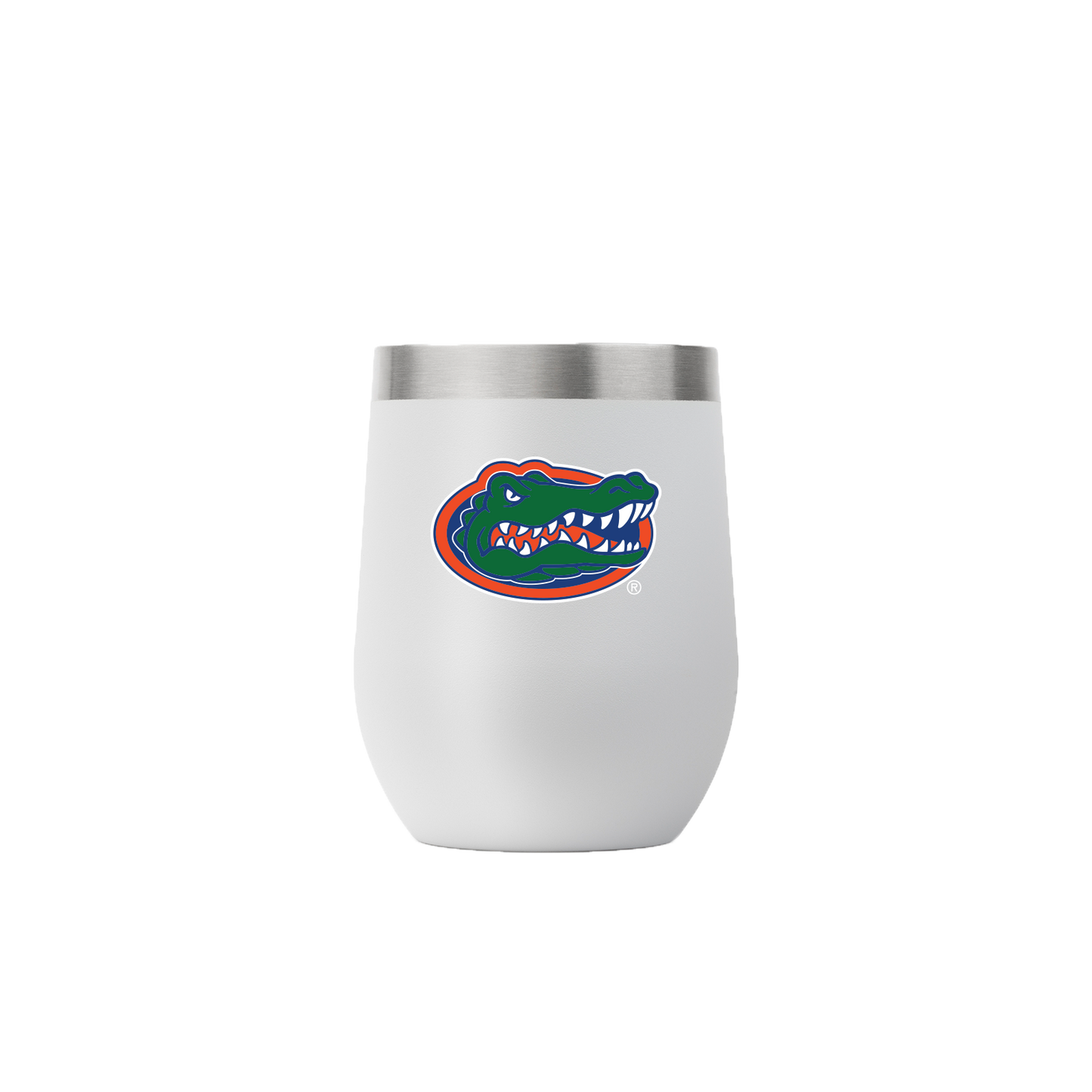 Florida 12oz Stemless Light Gray "Gatorhead" Tumbler