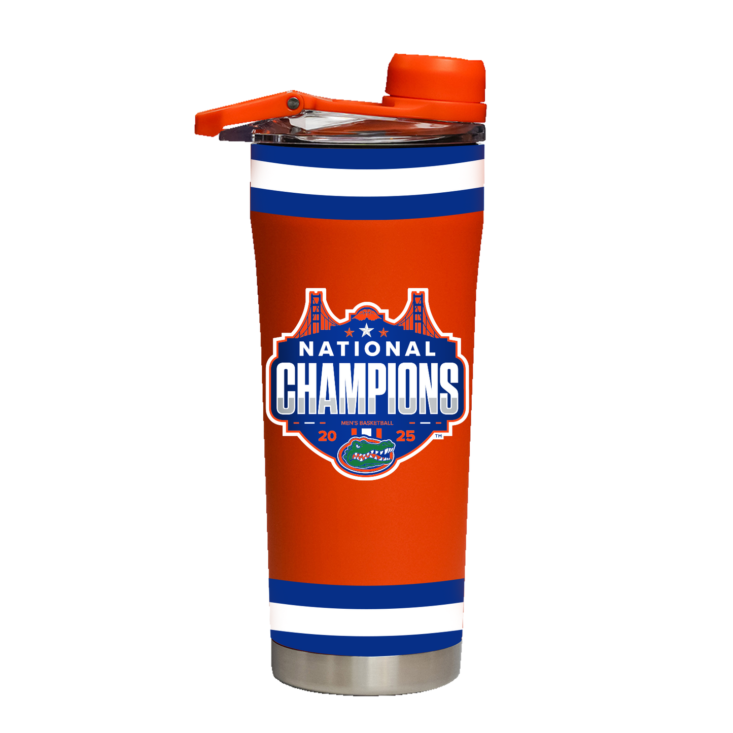 Florida 2025 National Champions Orange Stainless Steel Shaker