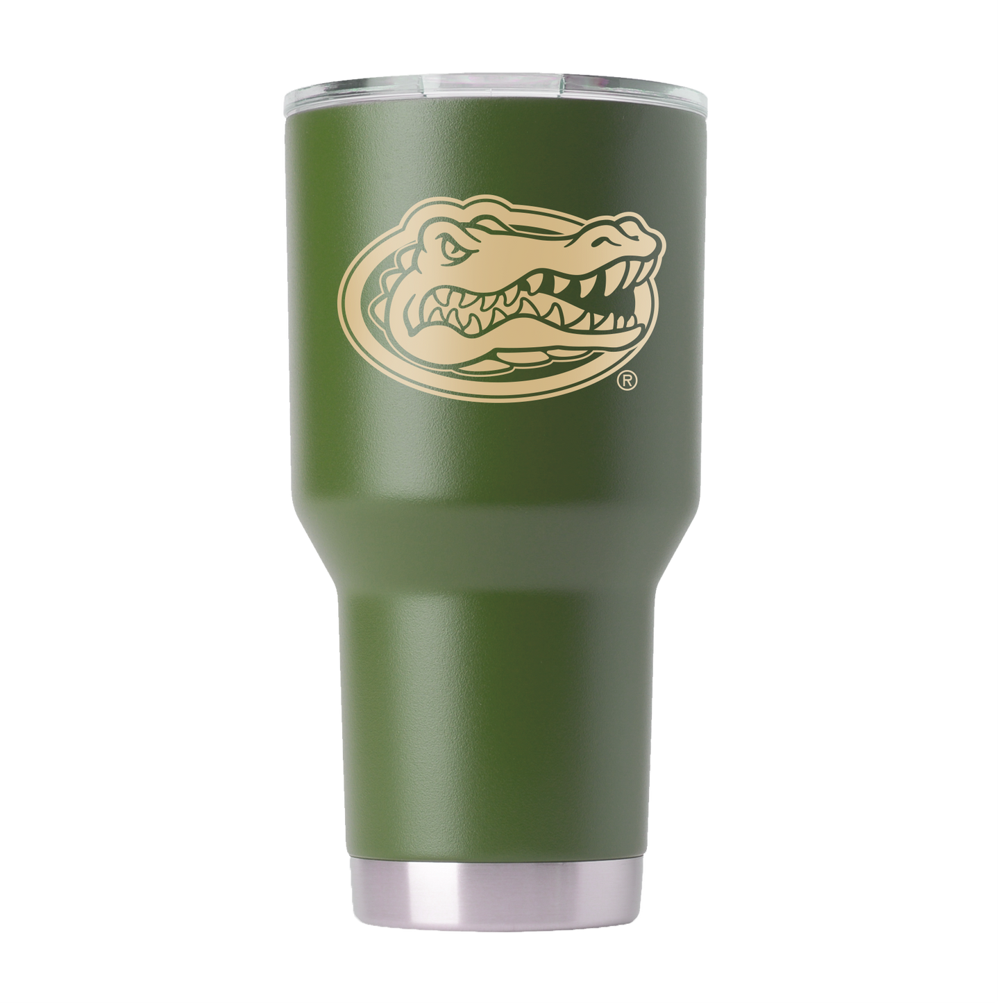 Florida 30oz Olive Green Tumbler - American Flag Design