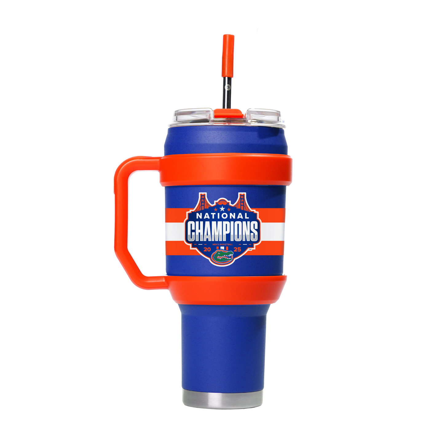 Florida 2025 National Champions 40oz Blue Stainless Steel Tumbler