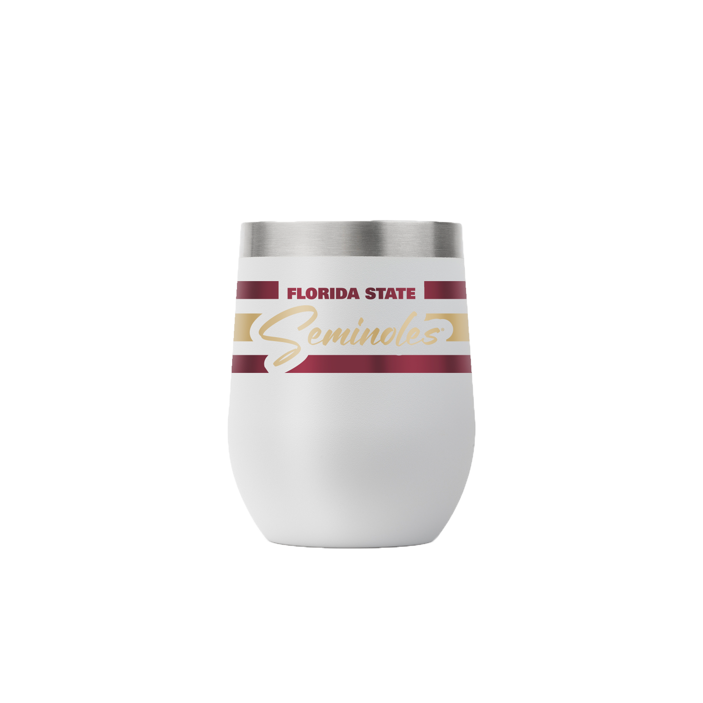 Florida State 12oz Script Stemless Light Gray Tumbler