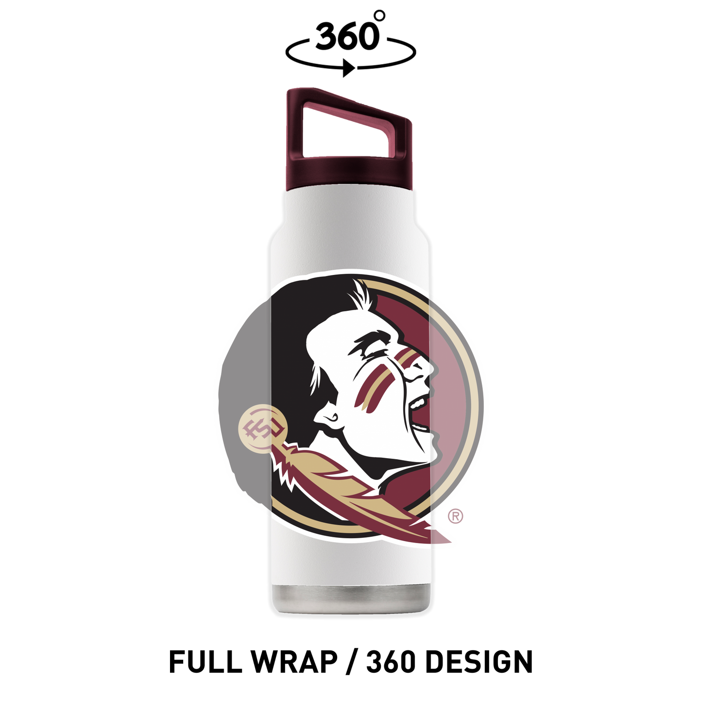Florida State 40oz White Bottle