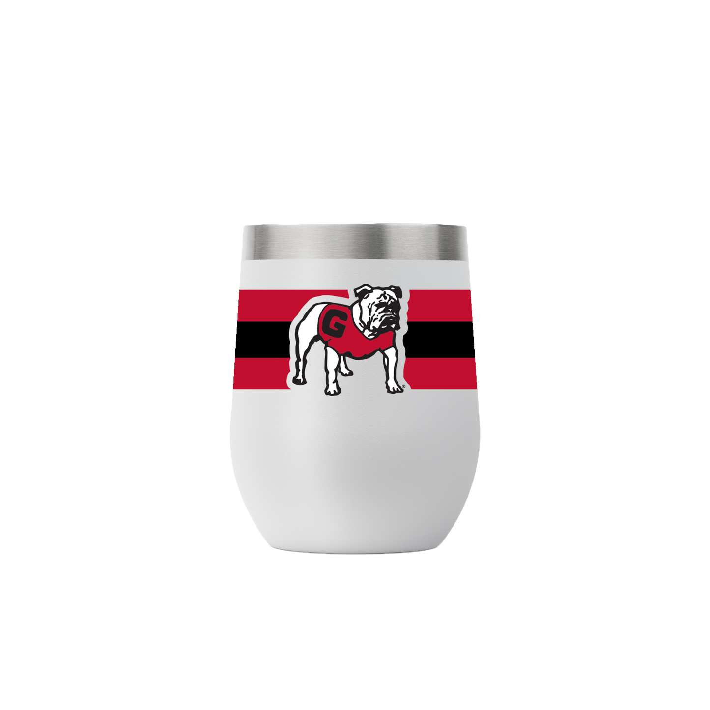Georgia 12oz Stemless Light Gray Tumbler 4th 360