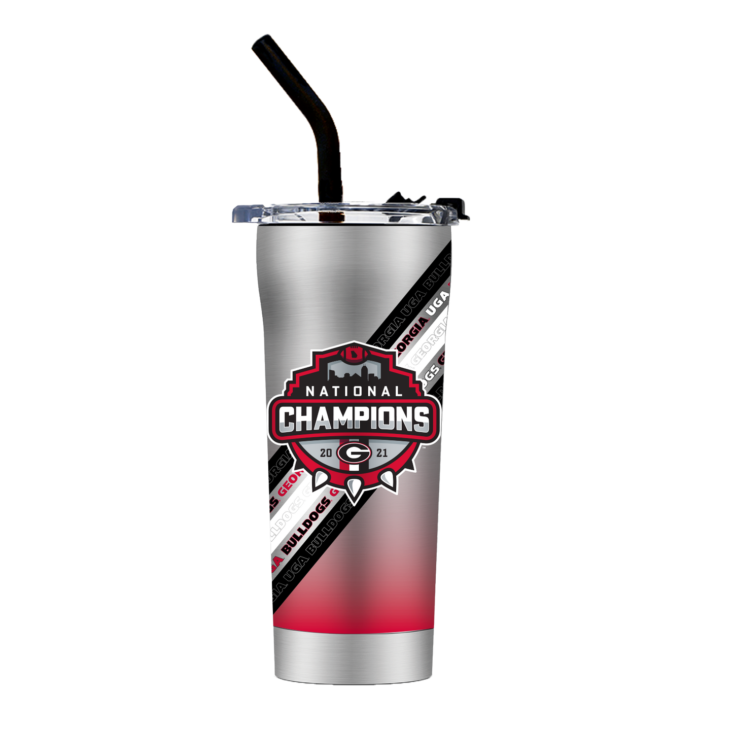 Georgia National Champs Straw Tumbler