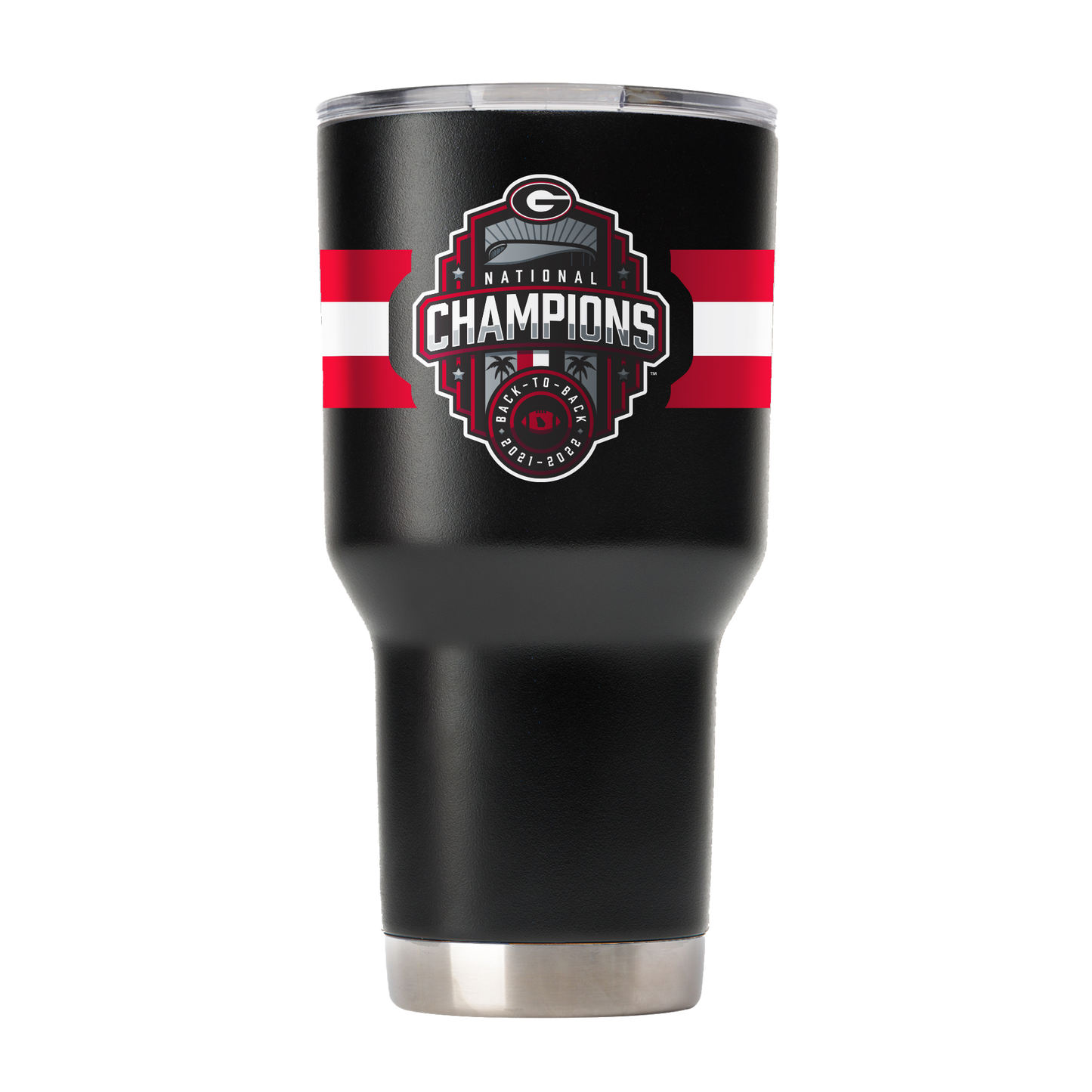 Georgia 30oz National Champs Black Tumbler-2022