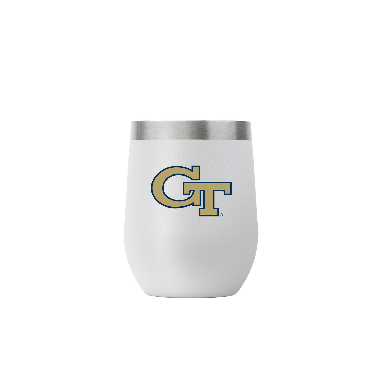 Georgia Tech 12oz Stemless Light Gray Tumbler