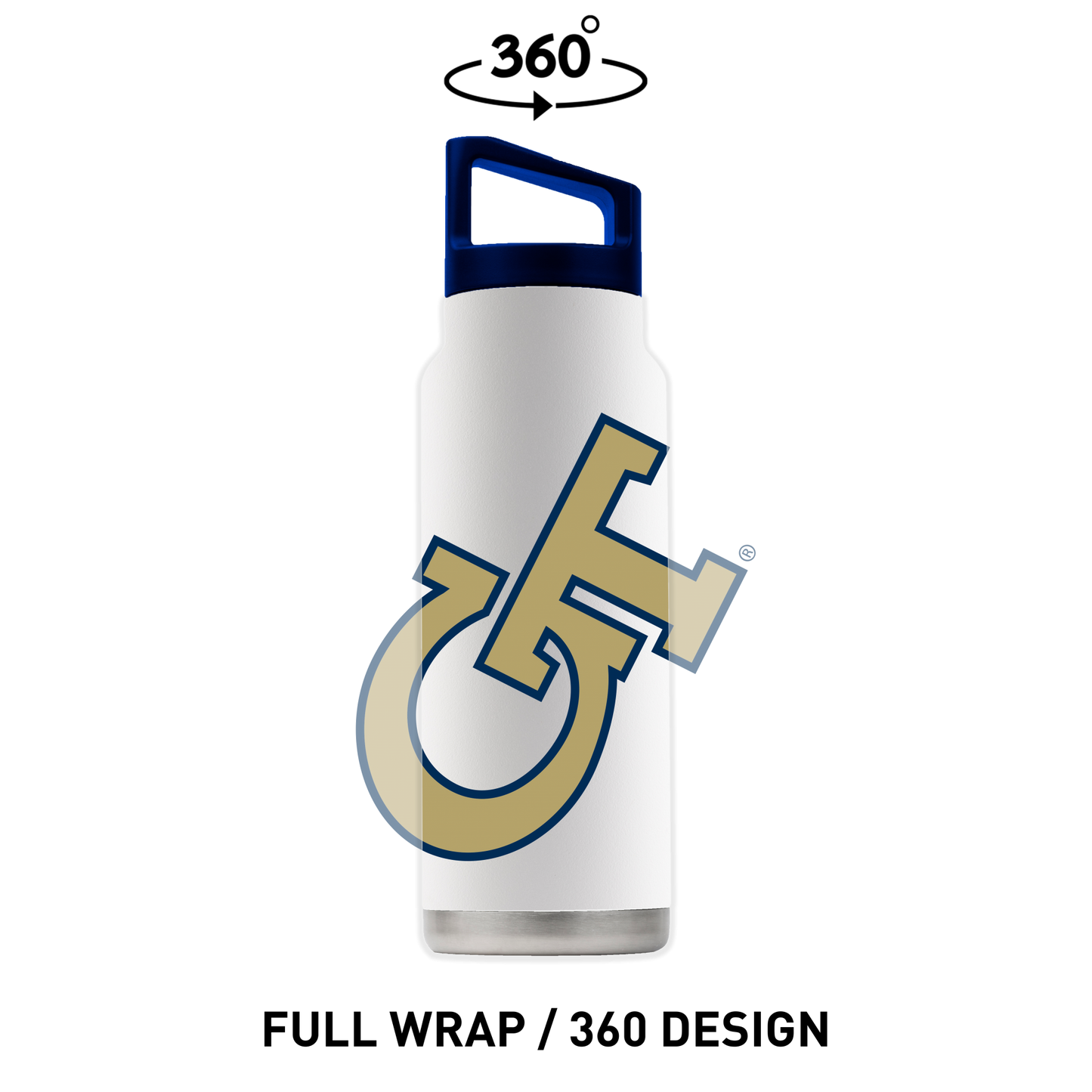 Georgia Tech 40oz White Bottle