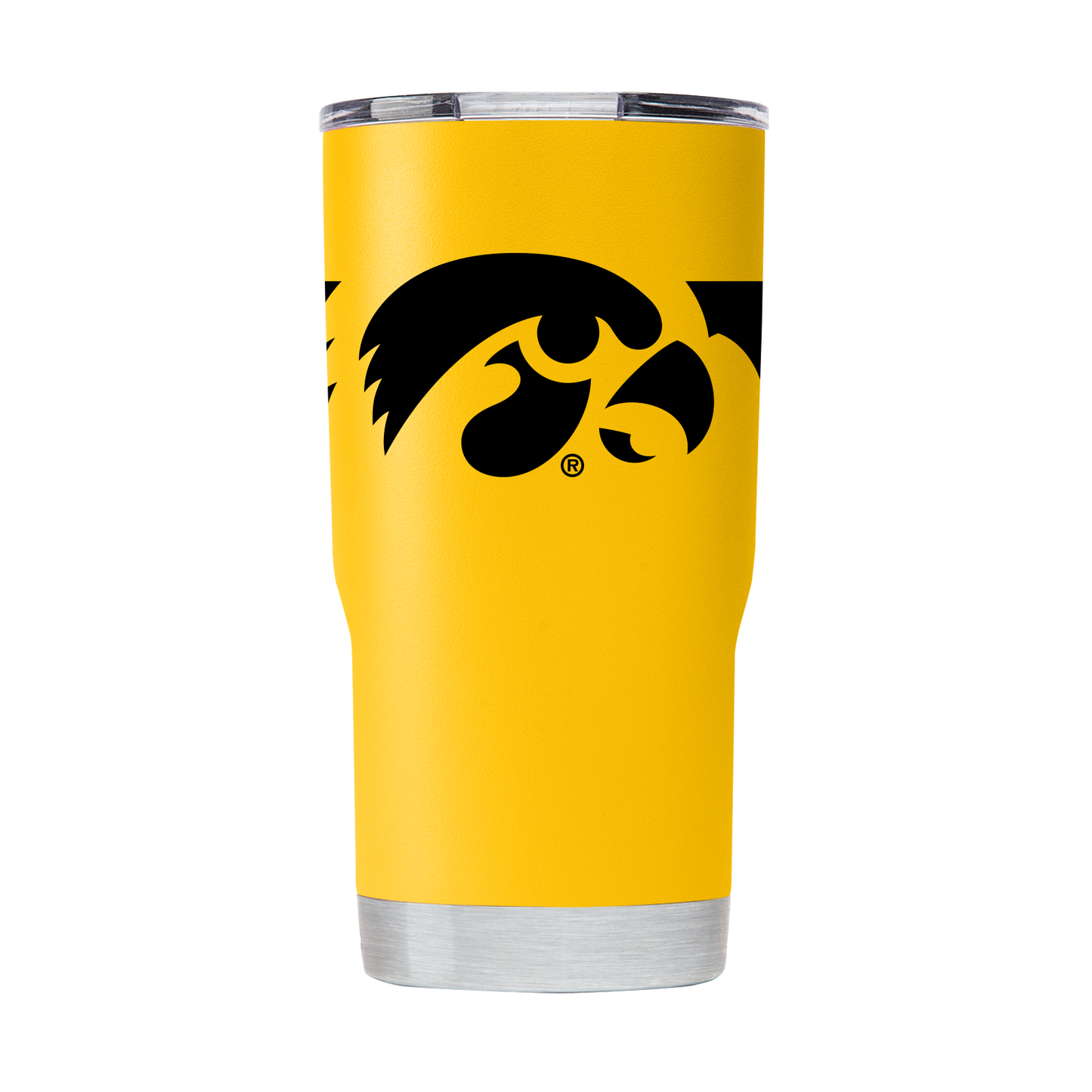 Iowa 20oz Yellow Tumbler with Stripes