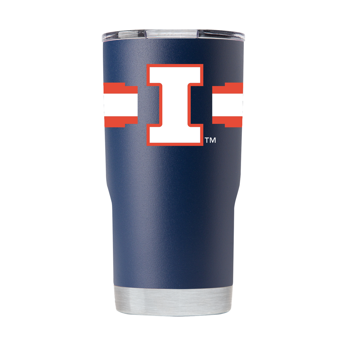 Illinois 20oz Navy Tumbler with Stripes