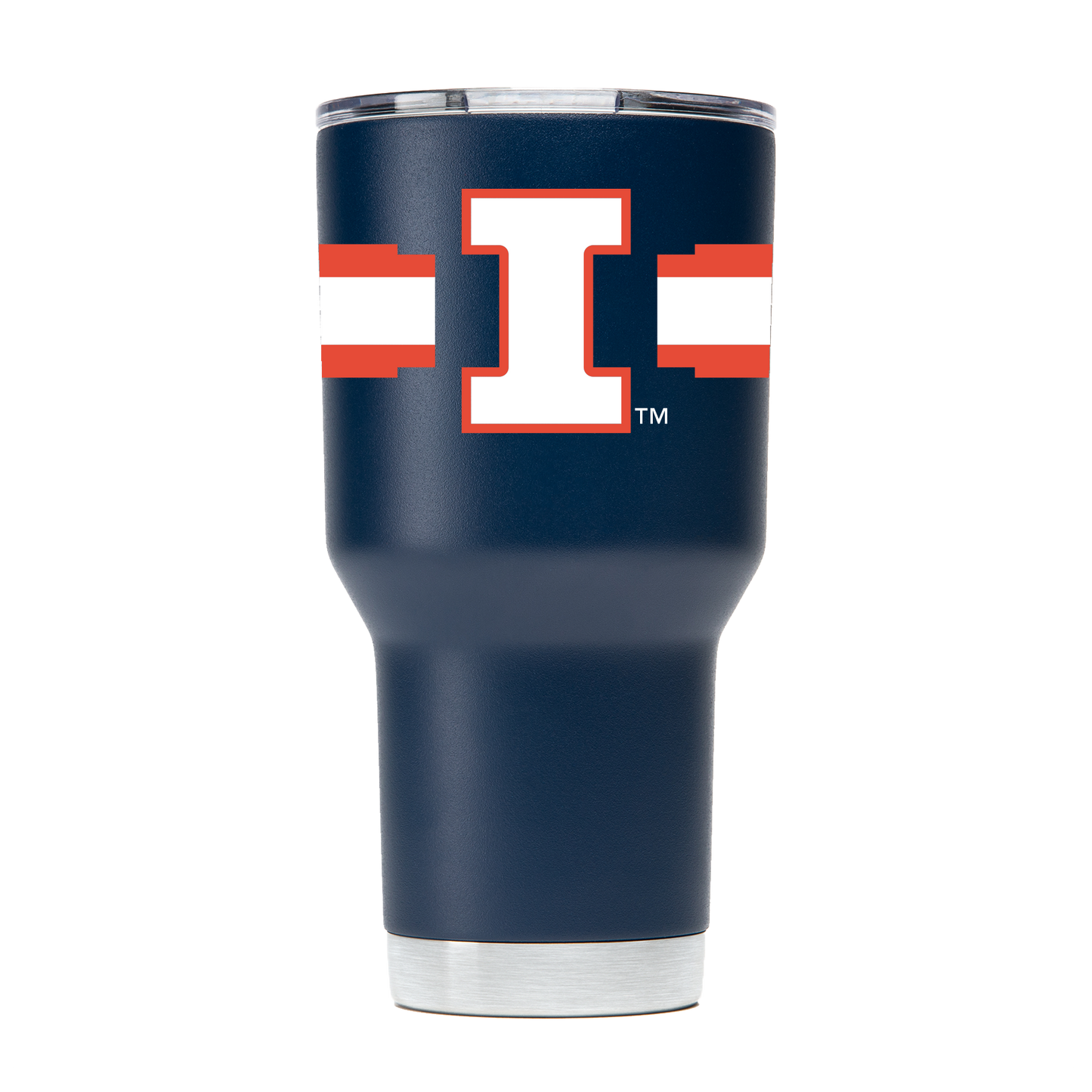 Illinois 30oz Navy Tumbler with Stripes
