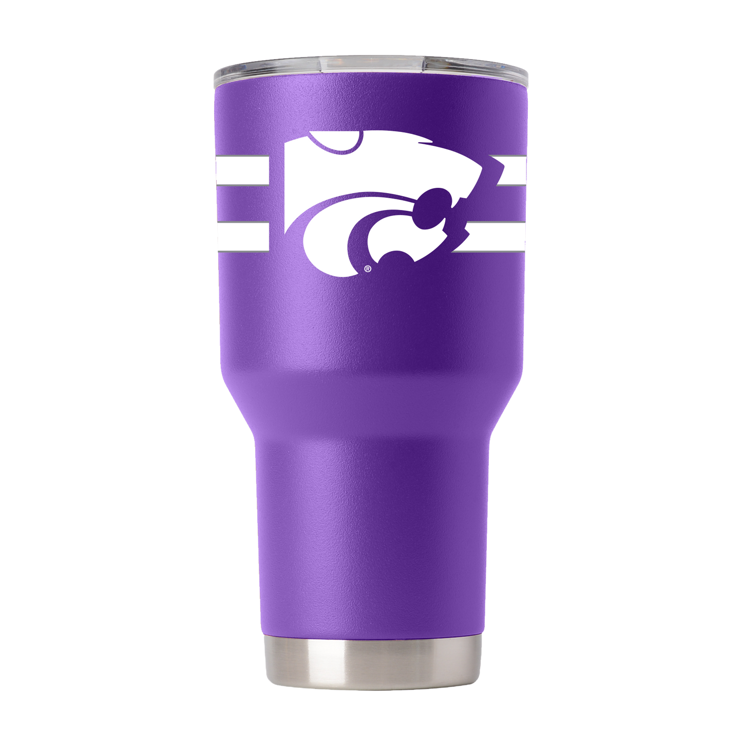 Kansas State 30oz Purple Stripe Tumbler