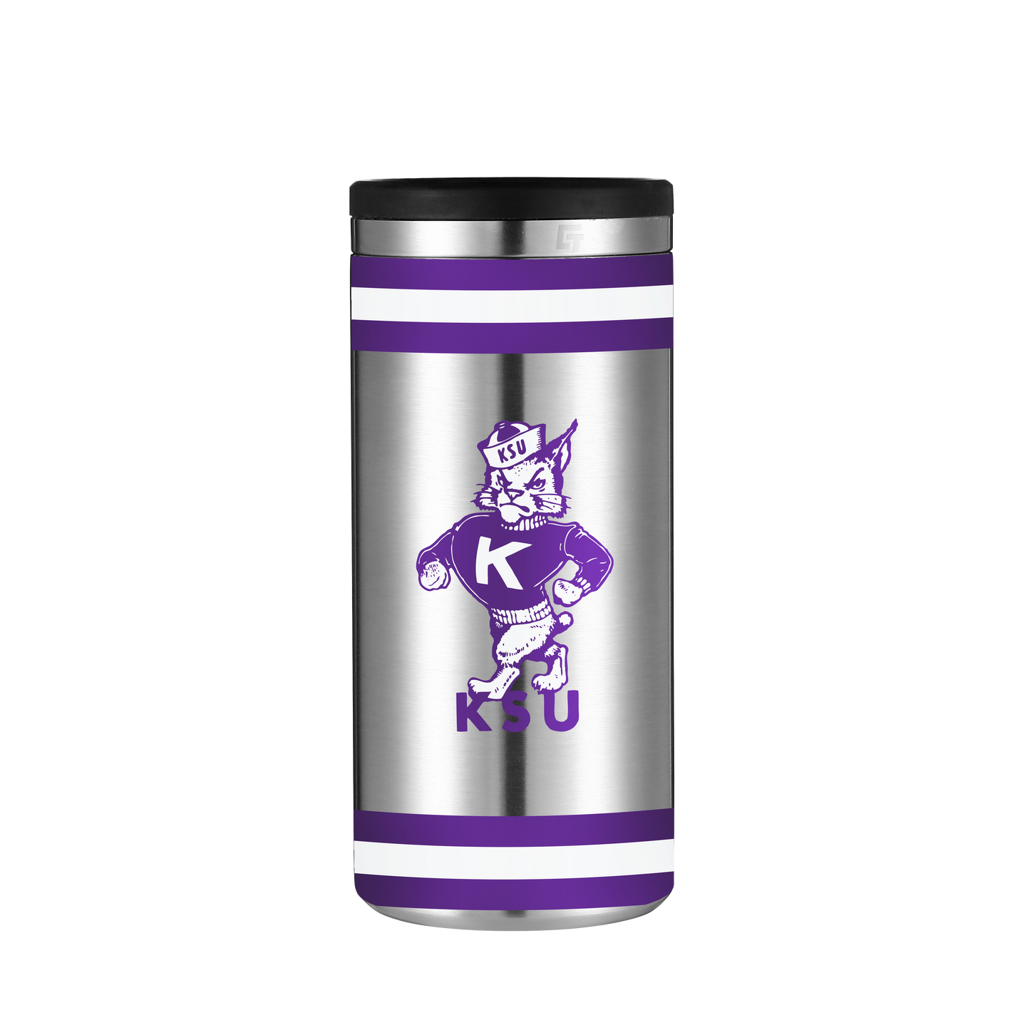 Kansas State Vault Collection Stainless Steel Skinny Can Koozie