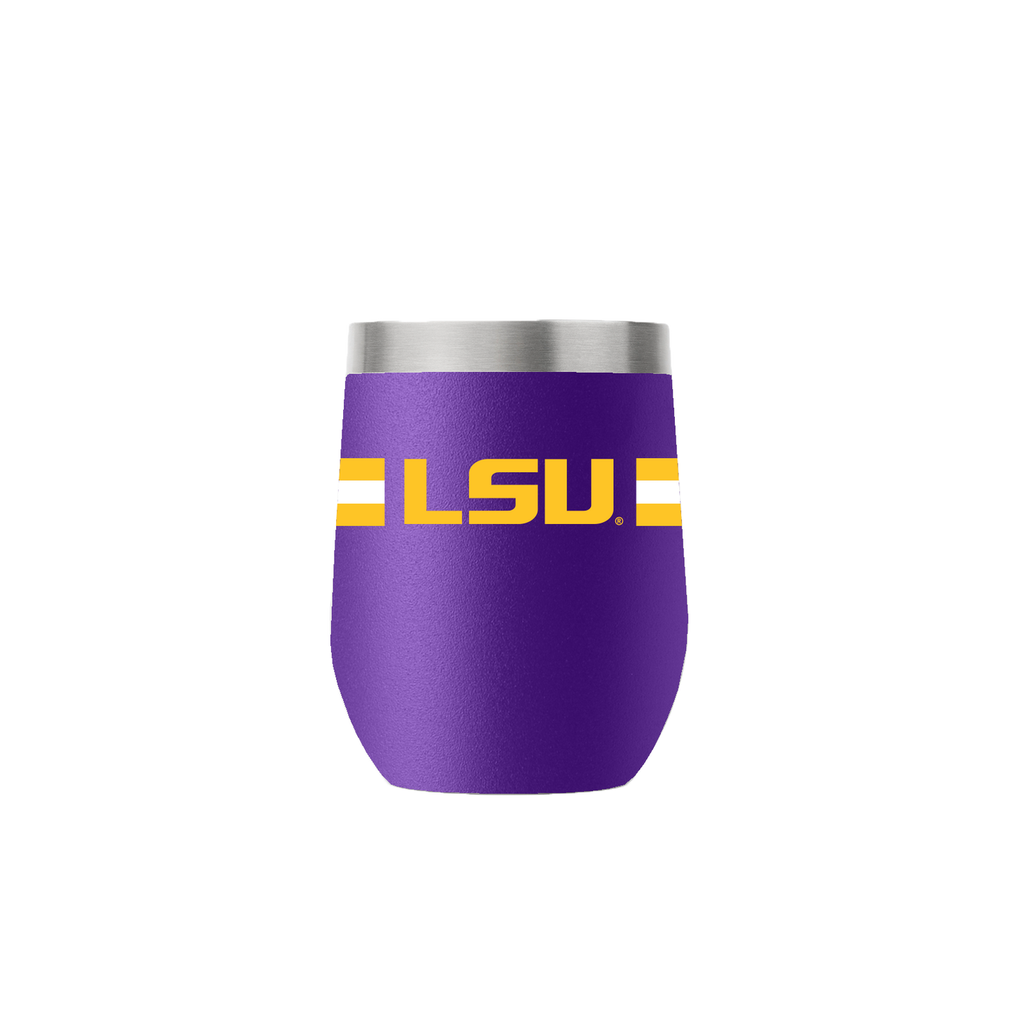 LSU 12oz Stemless Light Gray Tumbler
