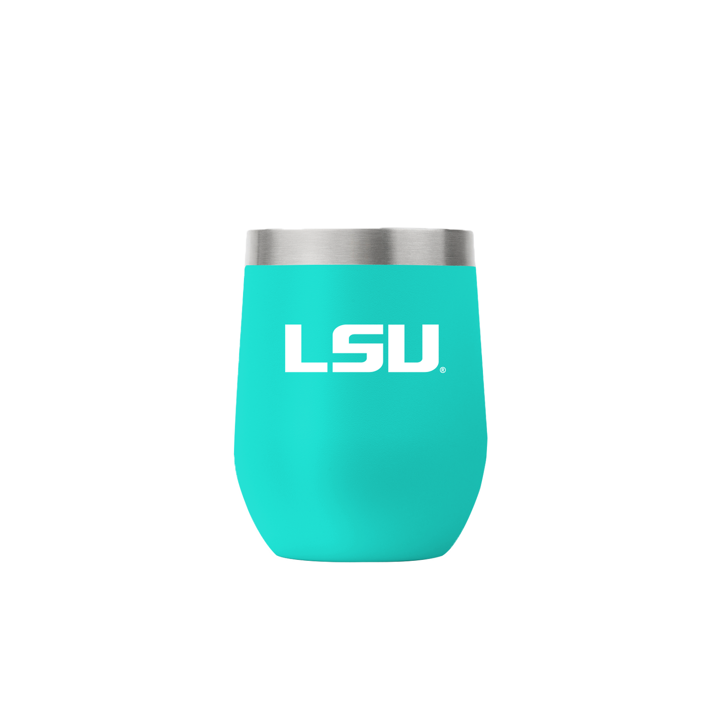 LSU 12oz Stemless Teal Tumbler