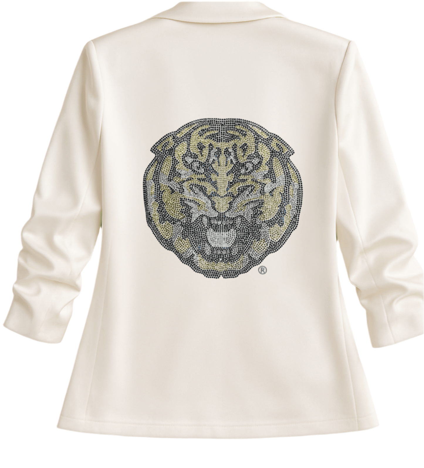 Licensed Game Day Blazer, Ruched White, LSU Tiger