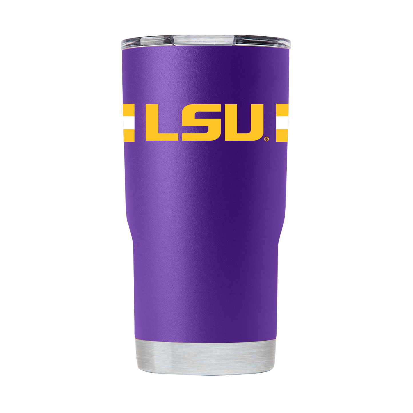 LSU 20oz Purple Tumbler with Stripes
