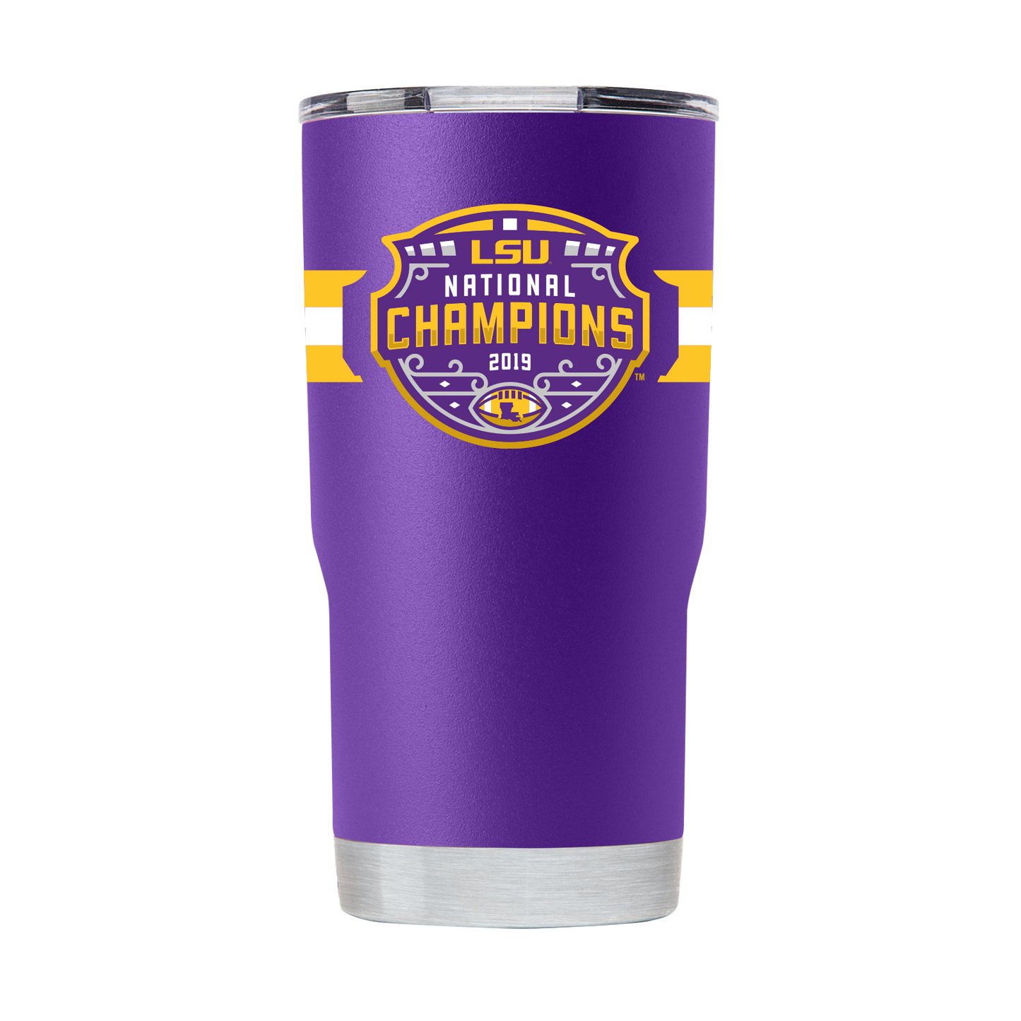 LSU 20oz Purple NationalChamps Stainless Steel Tumbler