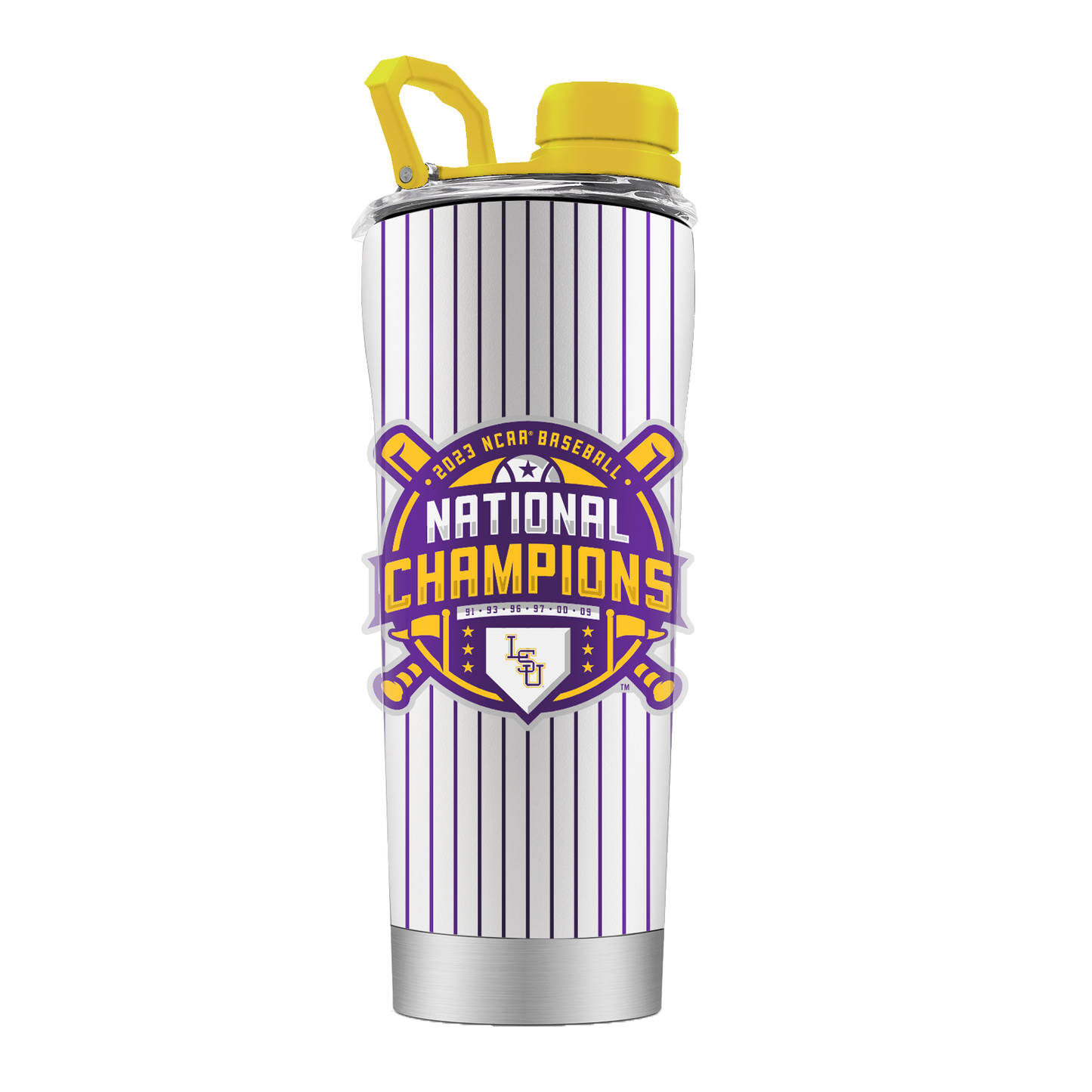LSU Pinstripe Baseball Shaker - National Champs 2023