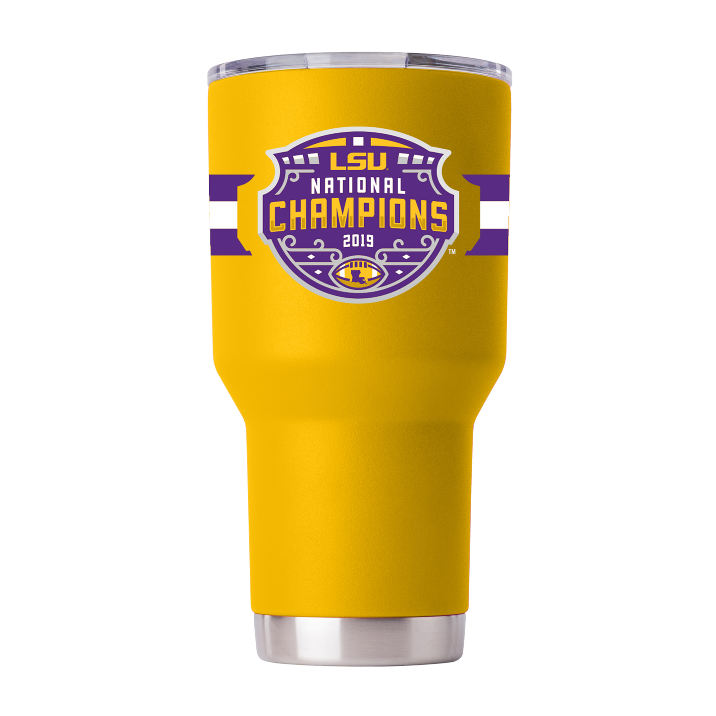 LSU 30oz Yellow National Champs Stainless Steel Tumbler