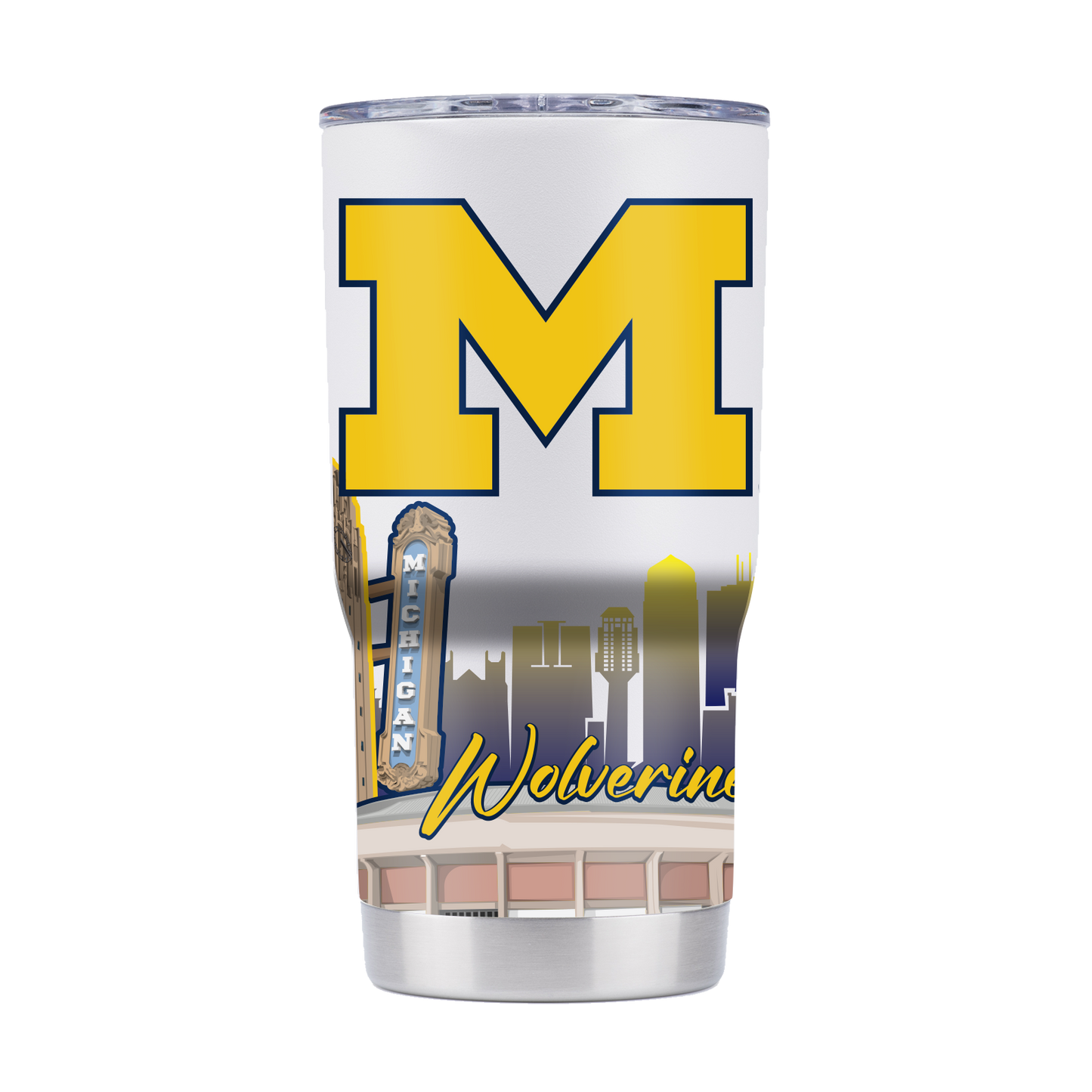 Michigan 20oz Campus Icons Tumbler