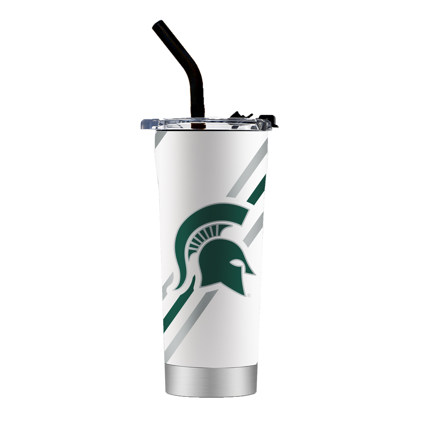 Michigan State White Straw Tumbler