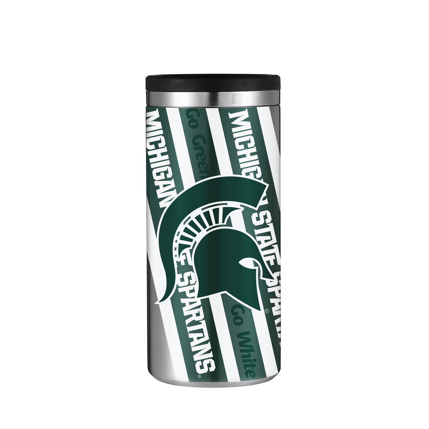 Michigan State Stainless Steel Skinny Can Koozie