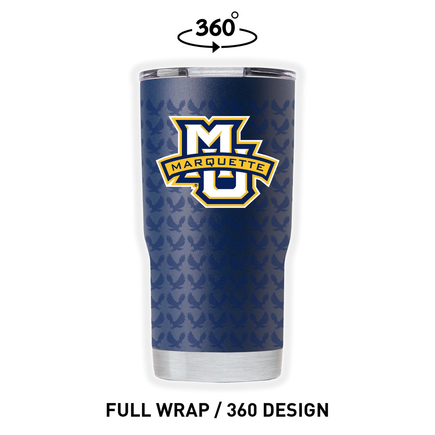 Marquette 20oz Navy Full Wrap Tumbler