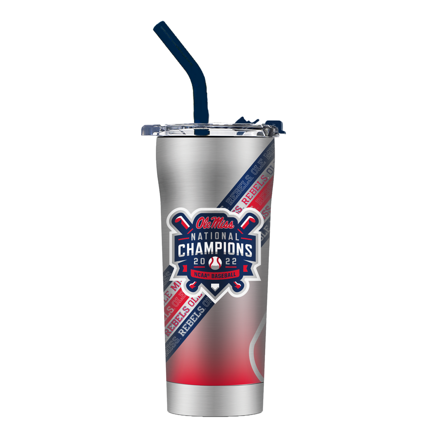 Ole Miss Baseball Champs Straw Tumbler