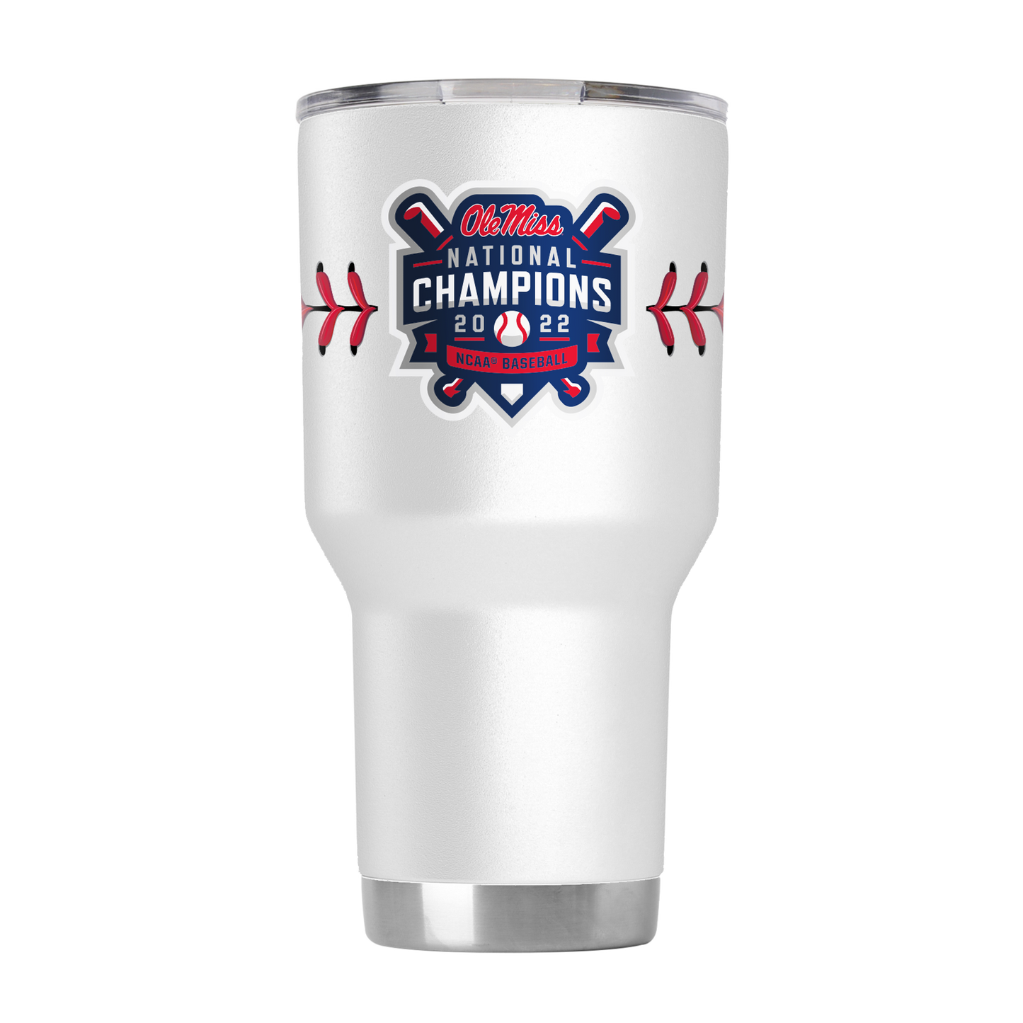 Ole Miss Baseball Champs 30oz White Tumbler
