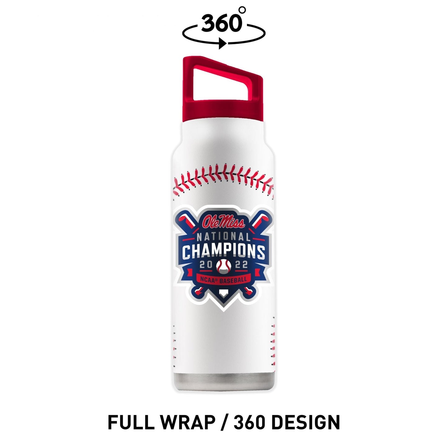 Ole Miss Baseball Champs 40oz White Bottle