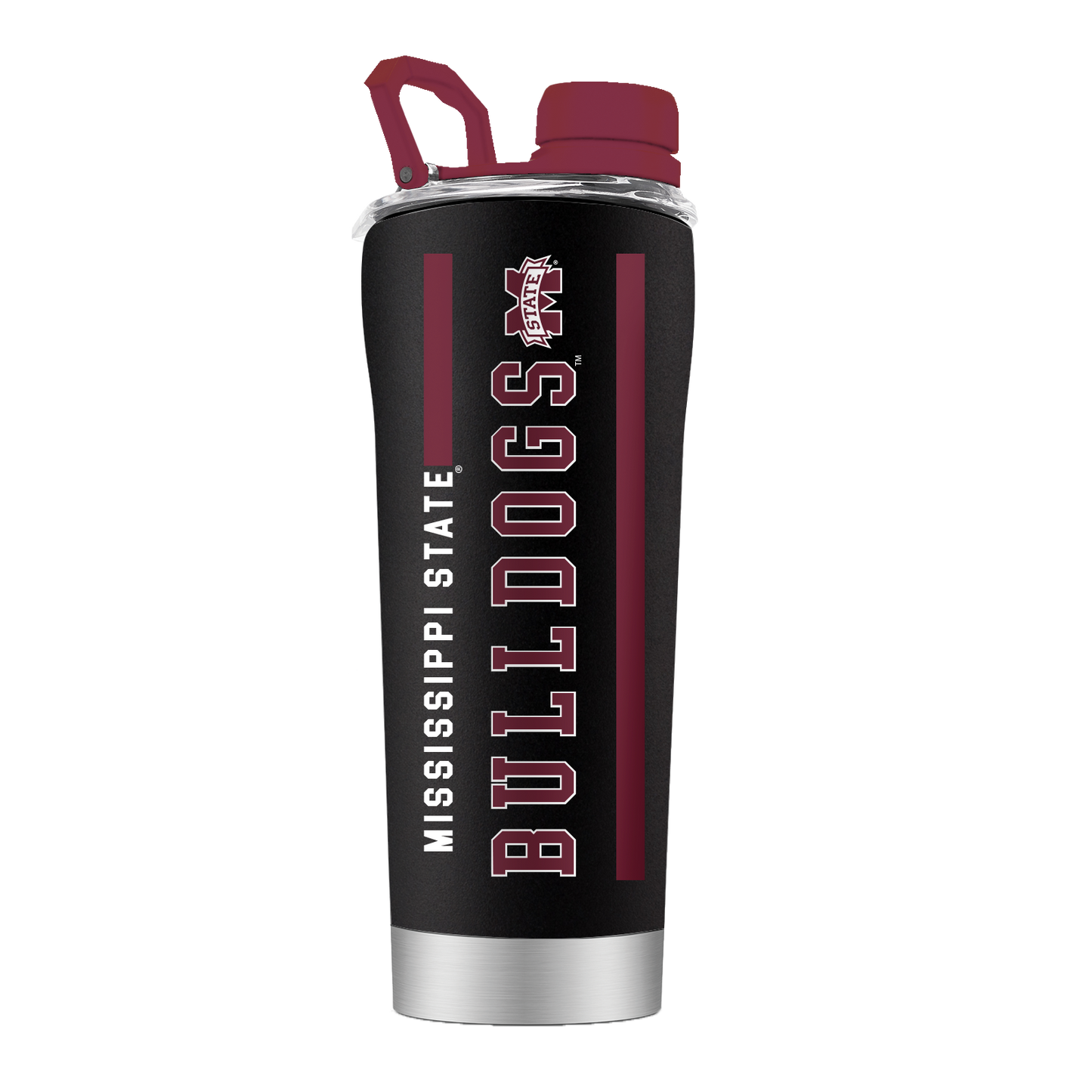 Mississippi State Black Stainless Steel Shaker