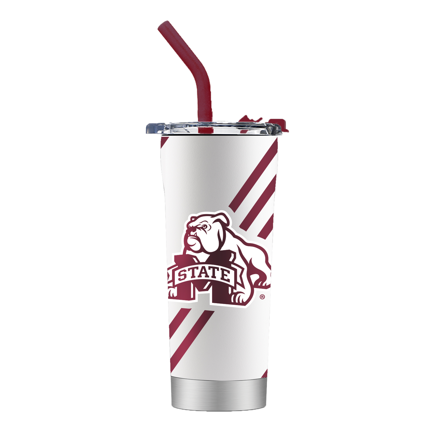 Mississippi State White Straw Tumbler