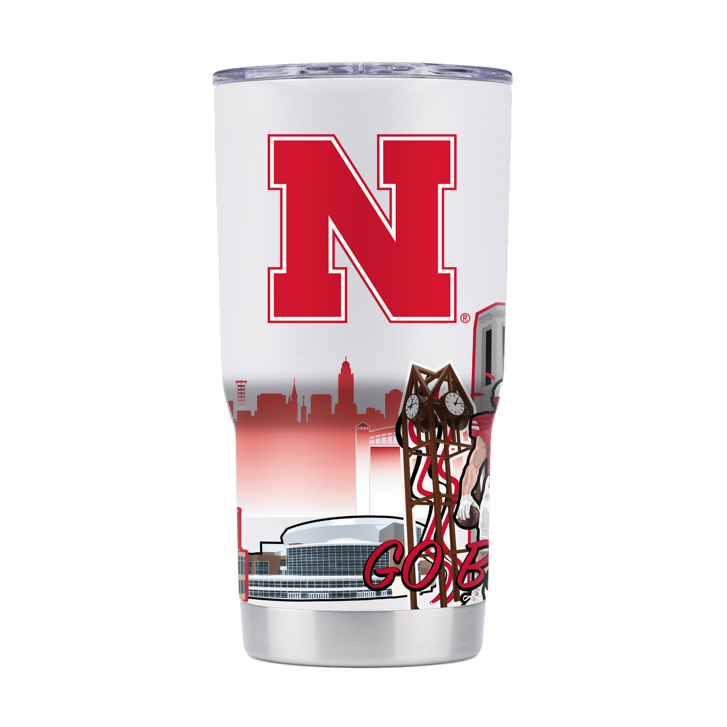 Nebraska 20oz Campus Icons Tumbler