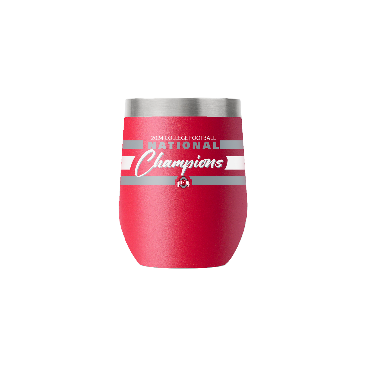 Ohio State 2024 National Champions 12oz Red Stemless Tumbler